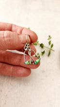 Load image into Gallery viewer, Dainty Turquoise Beaded and Sterling Silver Earrings