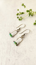 Load image into Gallery viewer, Dainty Turquoise Beaded and Sterling Silver Earrings