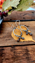 Load image into Gallery viewer, Sterling Silver Viny Hoop Earrings