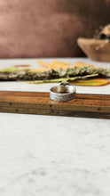 Load image into Gallery viewer, Green Tourmaline Gemstone and Textured Sterling Silver Ring