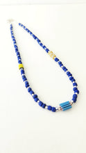 Load image into Gallery viewer, Blue African Seed Bead Necklace