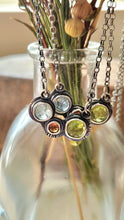 Load image into Gallery viewer, Petite Multi Gemstone and Sterling Silver Necklace
