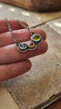 Load image into Gallery viewer, Petite Multi Gemstone and Sterling Silver Necklace