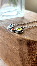 Load image into Gallery viewer, Petite Multi Gemstone and Sterling Silver Necklace
