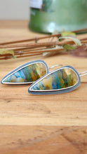 Load image into Gallery viewer, Opalized Wood Gemstone and Sterling Silver Earrings
