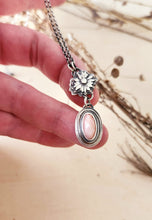 Load image into Gallery viewer, Pink Opal and Sterling Silver Floral Necklace