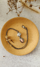 Load image into Gallery viewer, Pink Opal and Sterling Silver Floral Necklace