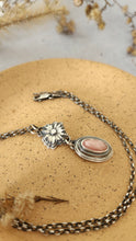 Load image into Gallery viewer, Pink Opal and Sterling Silver Floral Necklace