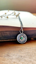 Load image into Gallery viewer, Damele Turquoise Gemstone and Sterling Silver Floral Necklace