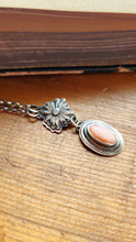 Load image into Gallery viewer, Pink Opal and Sterling Silver Floral Necklace