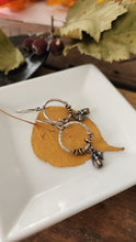 Load image into Gallery viewer, Sterling Silver and Bronze Viny Hoop Earrings
