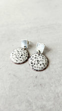 Load image into Gallery viewer, Contemporary Black and White Enamel Earrings
