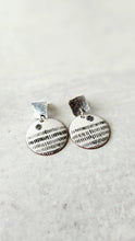 Load image into Gallery viewer, Contemporary Black and White Enamel Earrings
