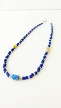 Load image into Gallery viewer, Blue African Seed Bead Necklace

